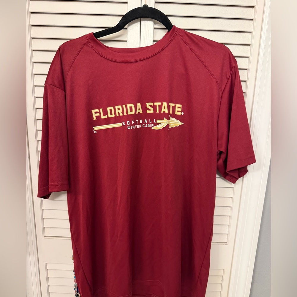 Florida State dri fit material short sleeve softball shirt.  Women’s large